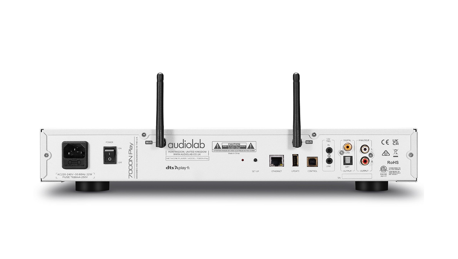 mặt sau Đầu Audiolab 7000N Play màu trắng