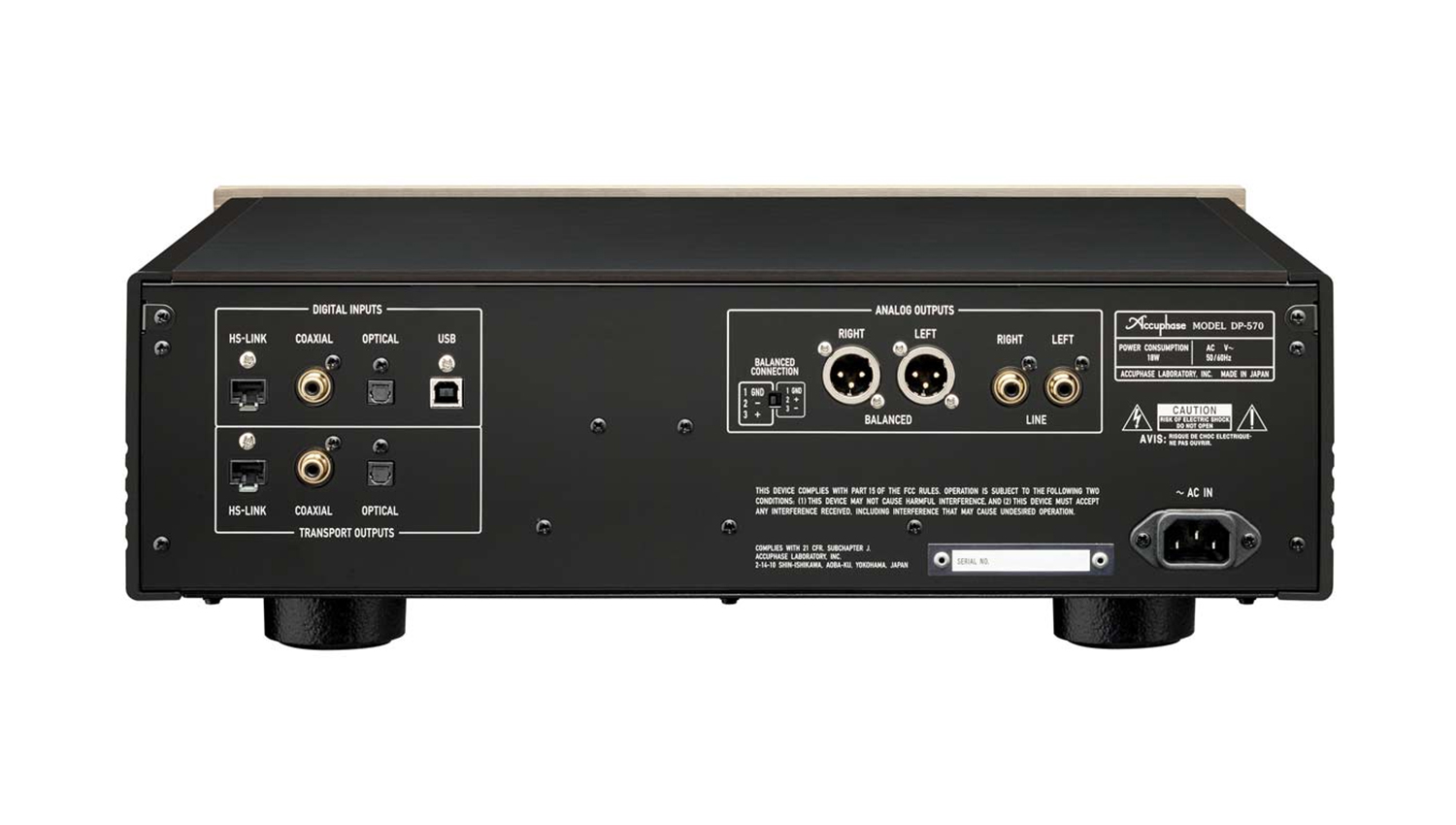 mặt sau Đầu Accuphase SACD/CD DP-570