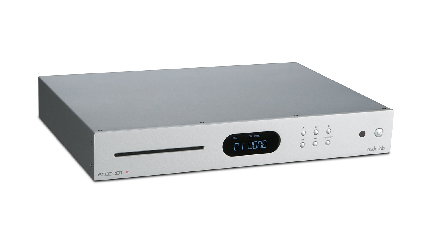 Đầu CD Audiolab 6000CDT nghiêng phải màu trắng