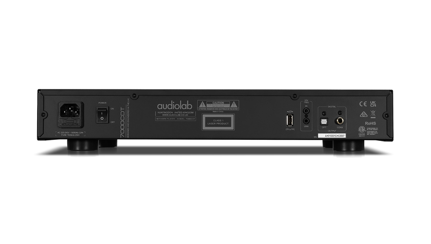 Mặt sau Đầu CD Audiolab 7000CDT màu đen