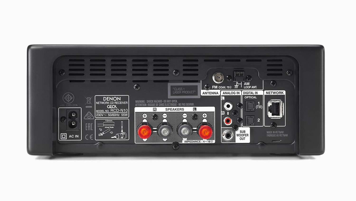 mặt sau Đầu CD Denon RCD-N10