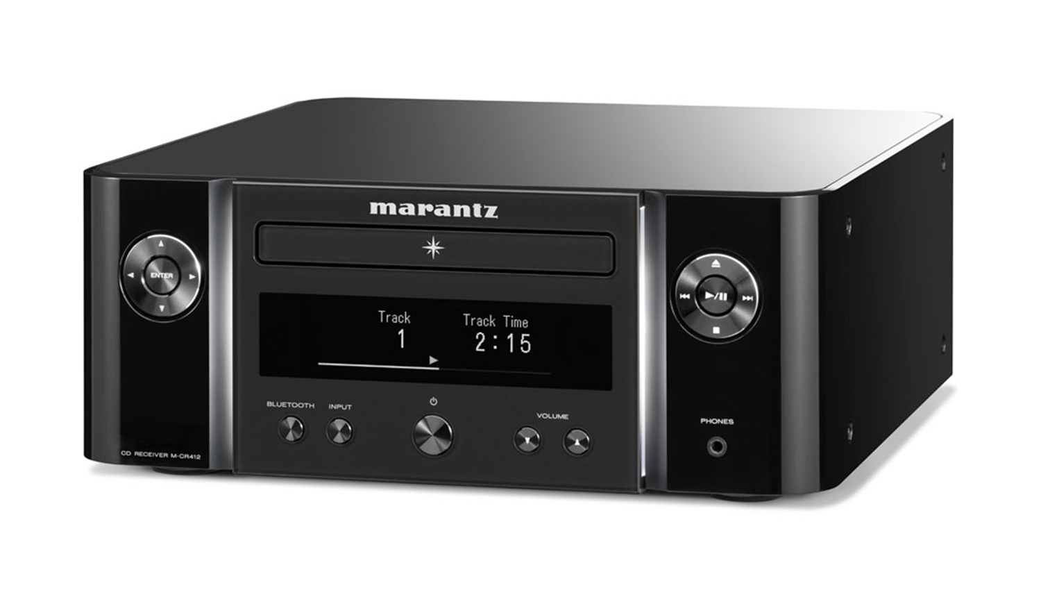 mặt trước Đầu CD + Network Audio Player + Amply Marantz M-CR412 màu đen