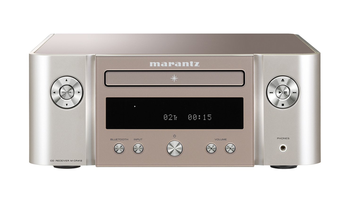 Đầu CD + Network Audio Player + Amply Marantz M-CR412 màu bạc