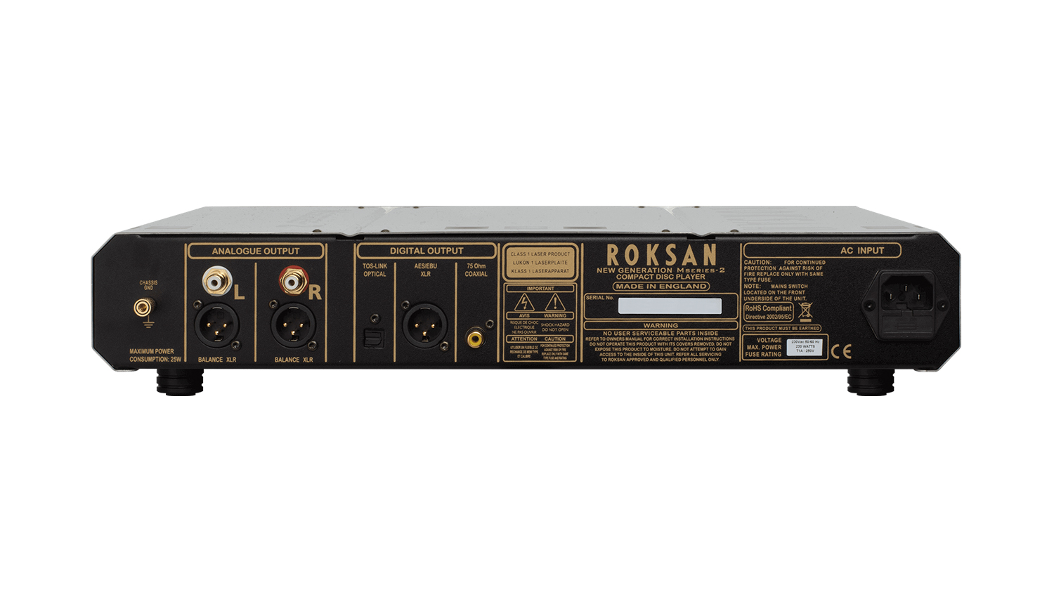 mặt sau Đầu CD Roksan Caspian