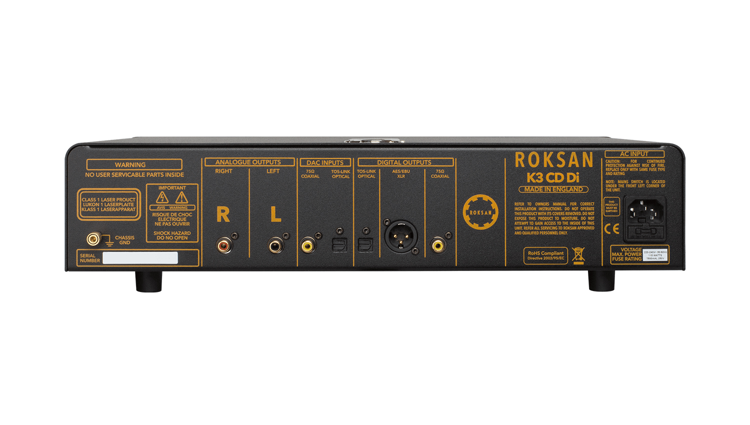 mặt sau Đầu CD Roksan Kandy K3