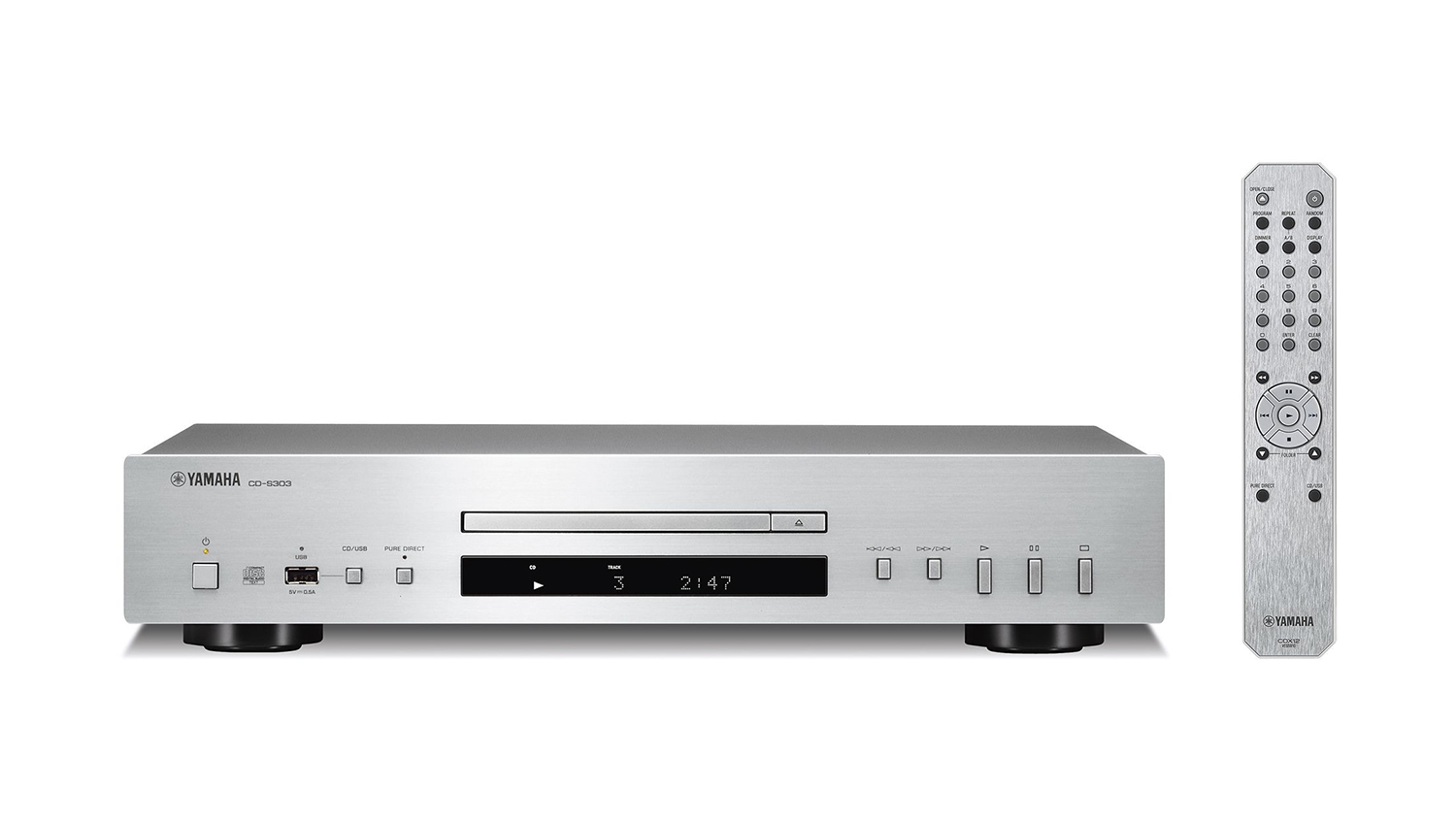Đầu CD Yamaha CD-S303 màu bạc