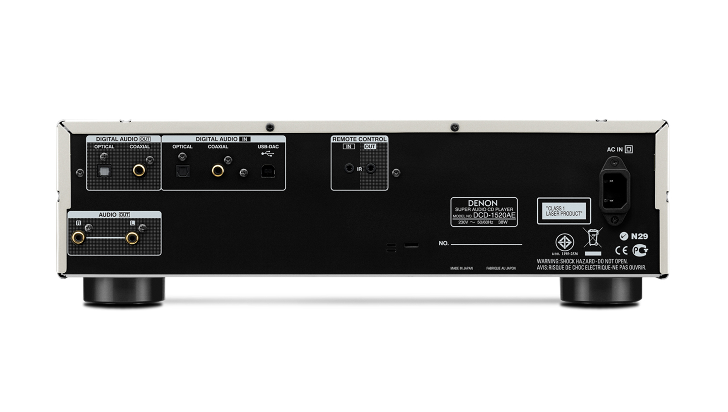 mặt sau Đầu Denon DCD-1520AE