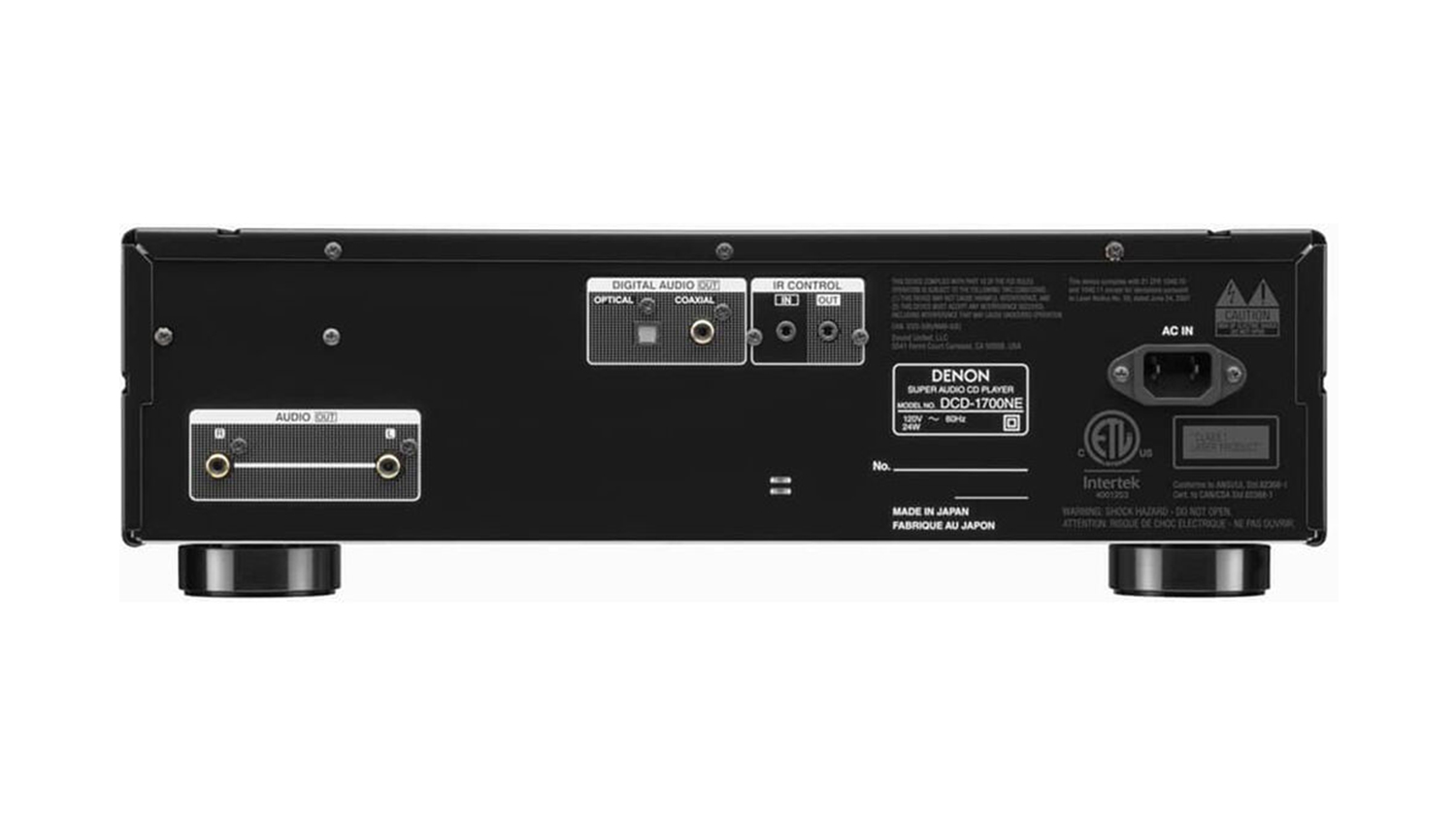 mặt sau Đầu Denon DCD-1700NE