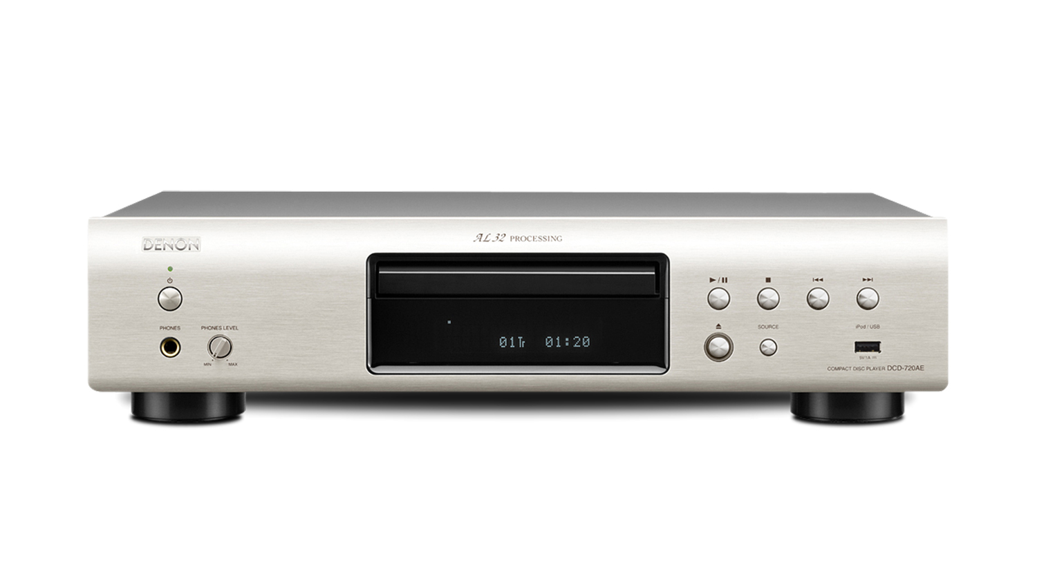 mặt trước Đầu Denon DCD-720AE màu bạc