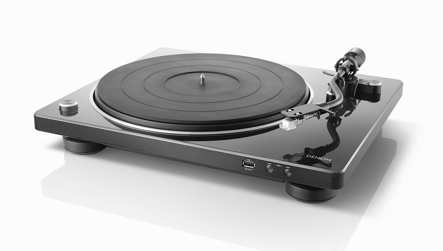 Đầu đĩa Than Denon DP-450USB màu đen