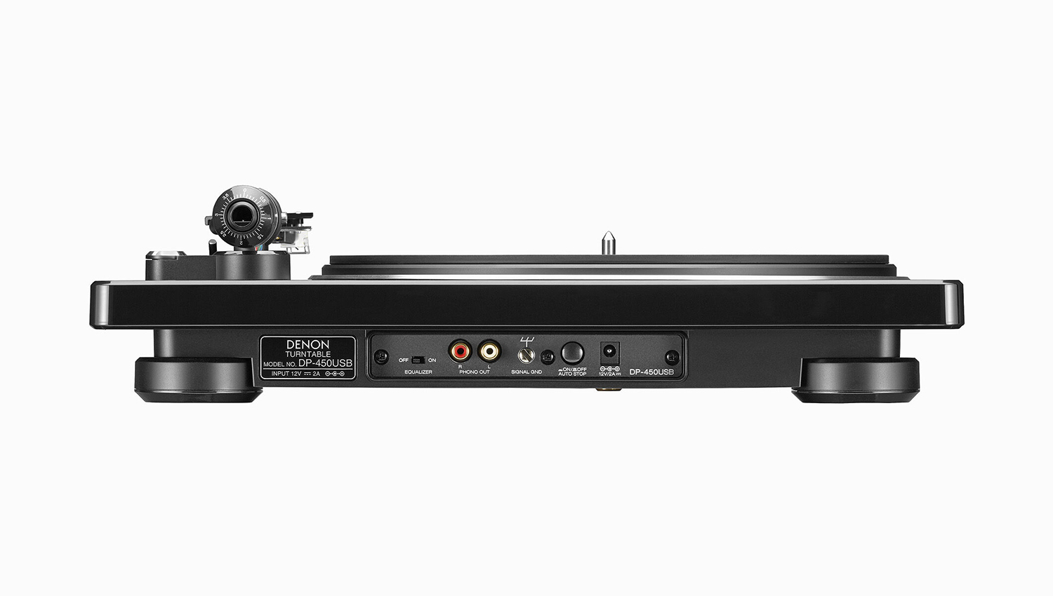 mặt sau Đầu đĩa Than Denon DP-450USB màu đen