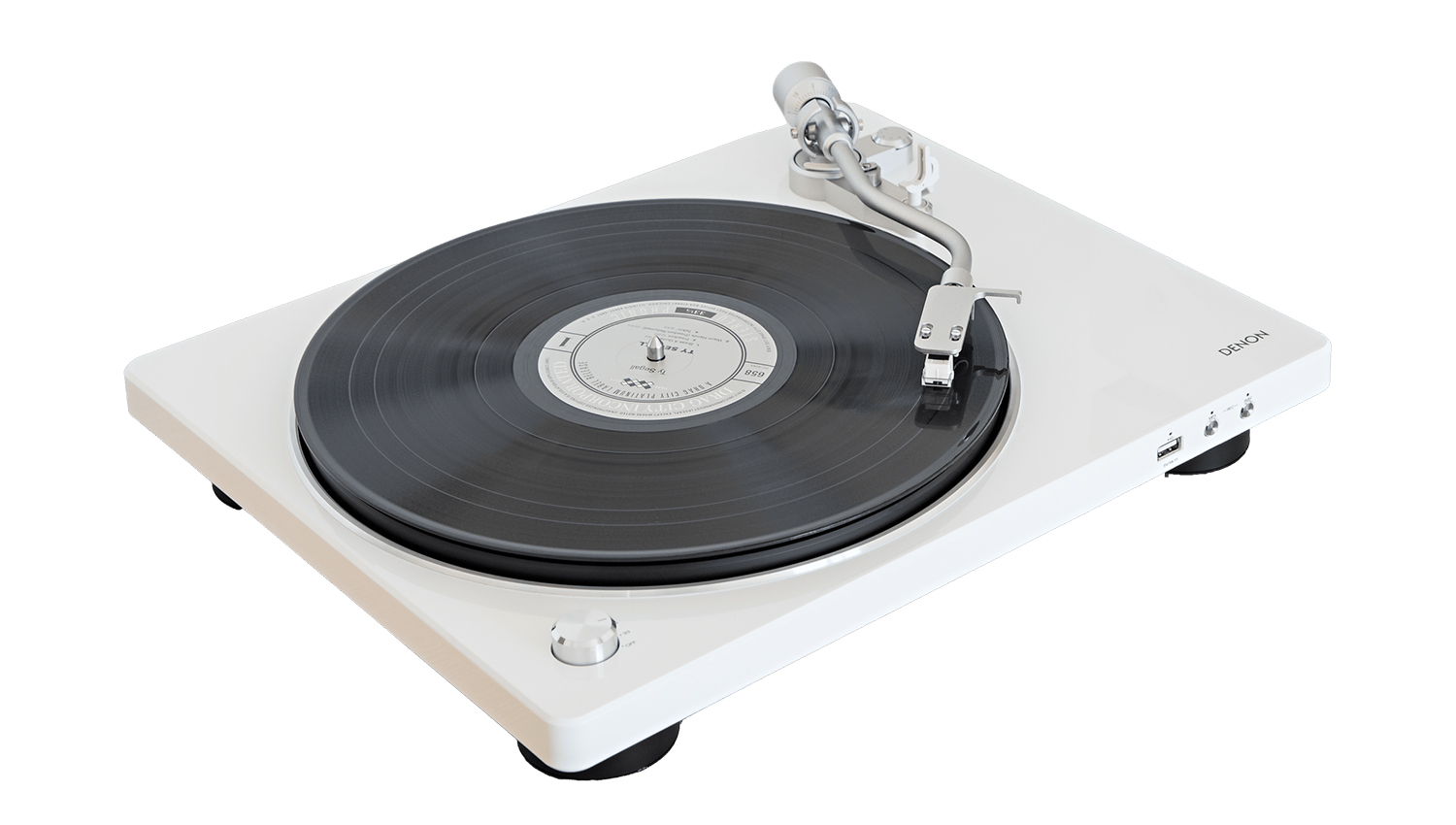 Đầu đĩa Than Denon DP-450USB màu trắng