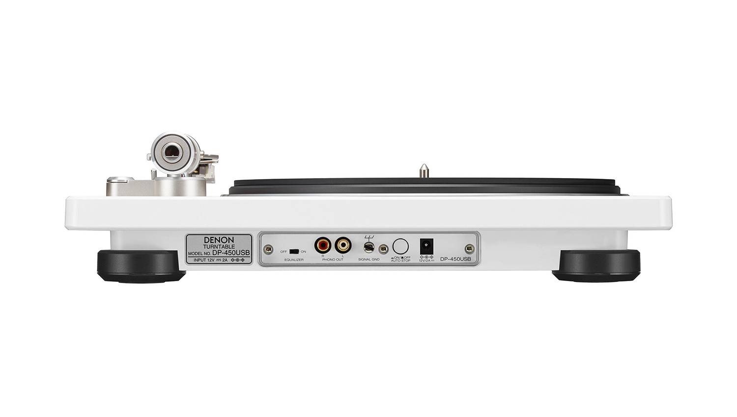 mặt sau Đầu đĩa Than Denon DP-450USB màu trắng