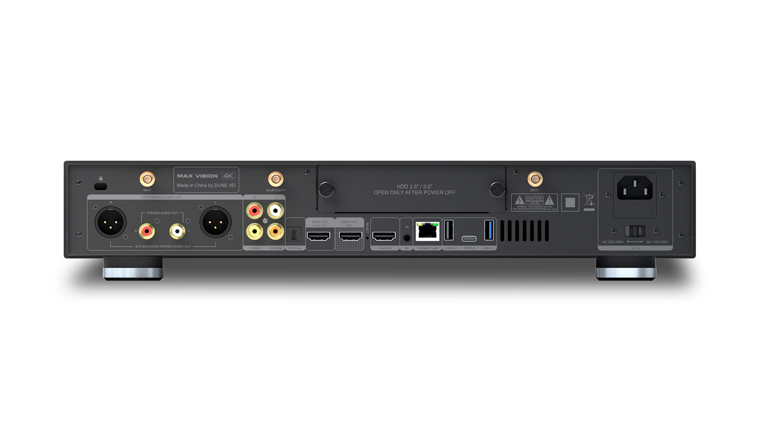 mặt sau Đầu Dune HD Max Vision 4K