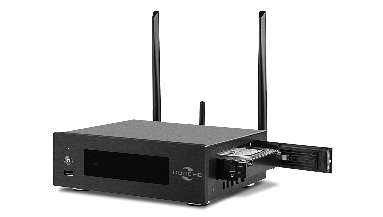 mặt trước và mặt bên Đầu Dune HD Pro 4K Plus II