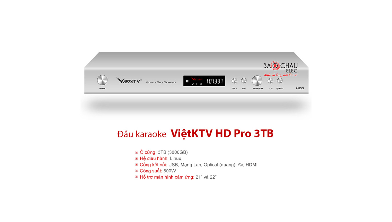Đầu karaoke ViệtKTV HD Pro 3TB