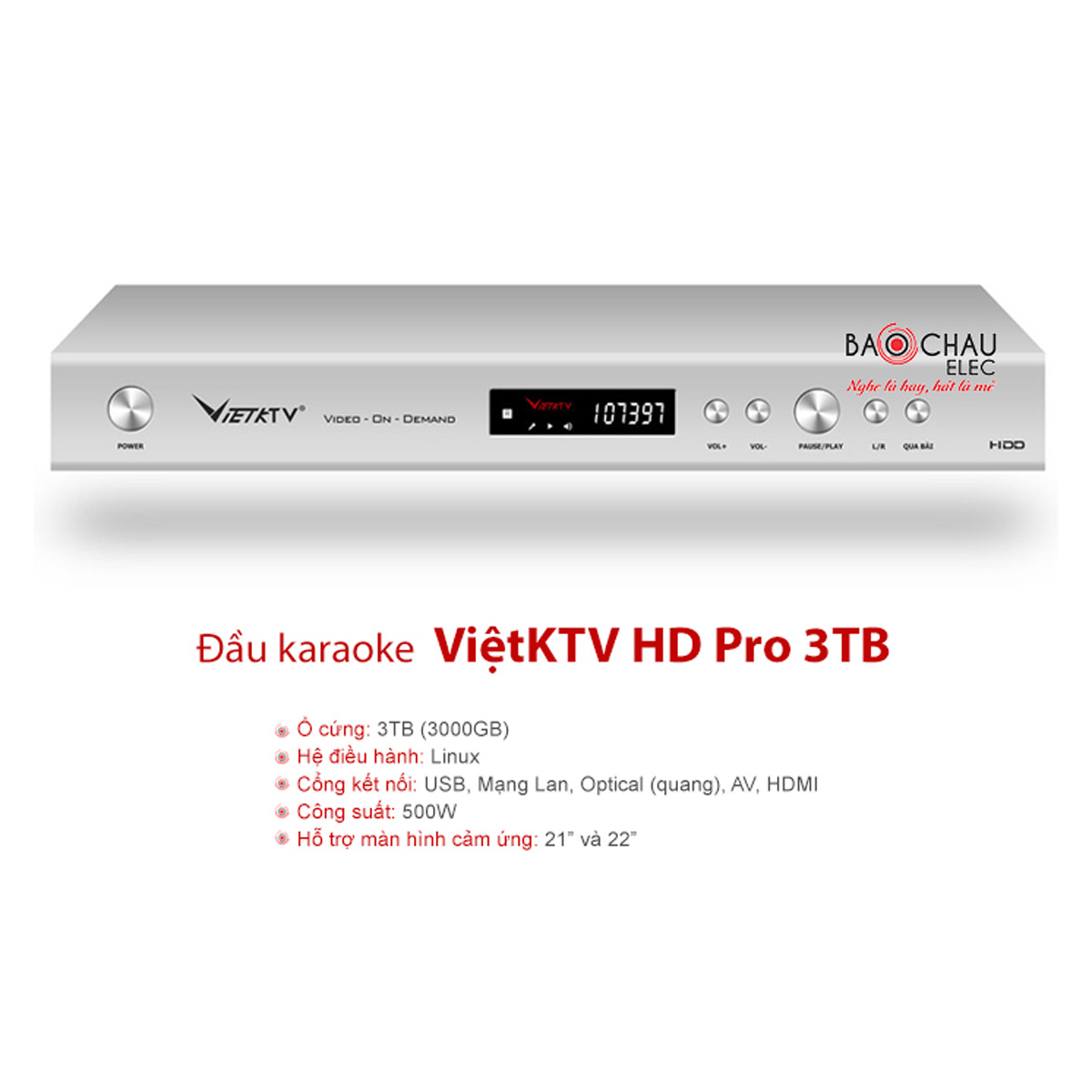 Đầu karaoke ViệtKTV HD Pro 3TB