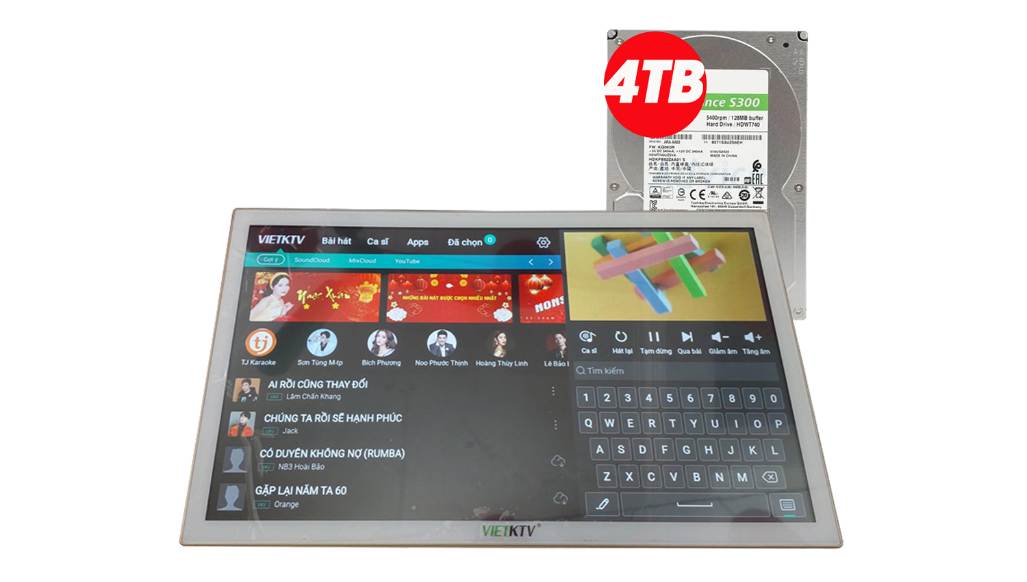 Đầu liền màn VietKTV AIO23 4TB