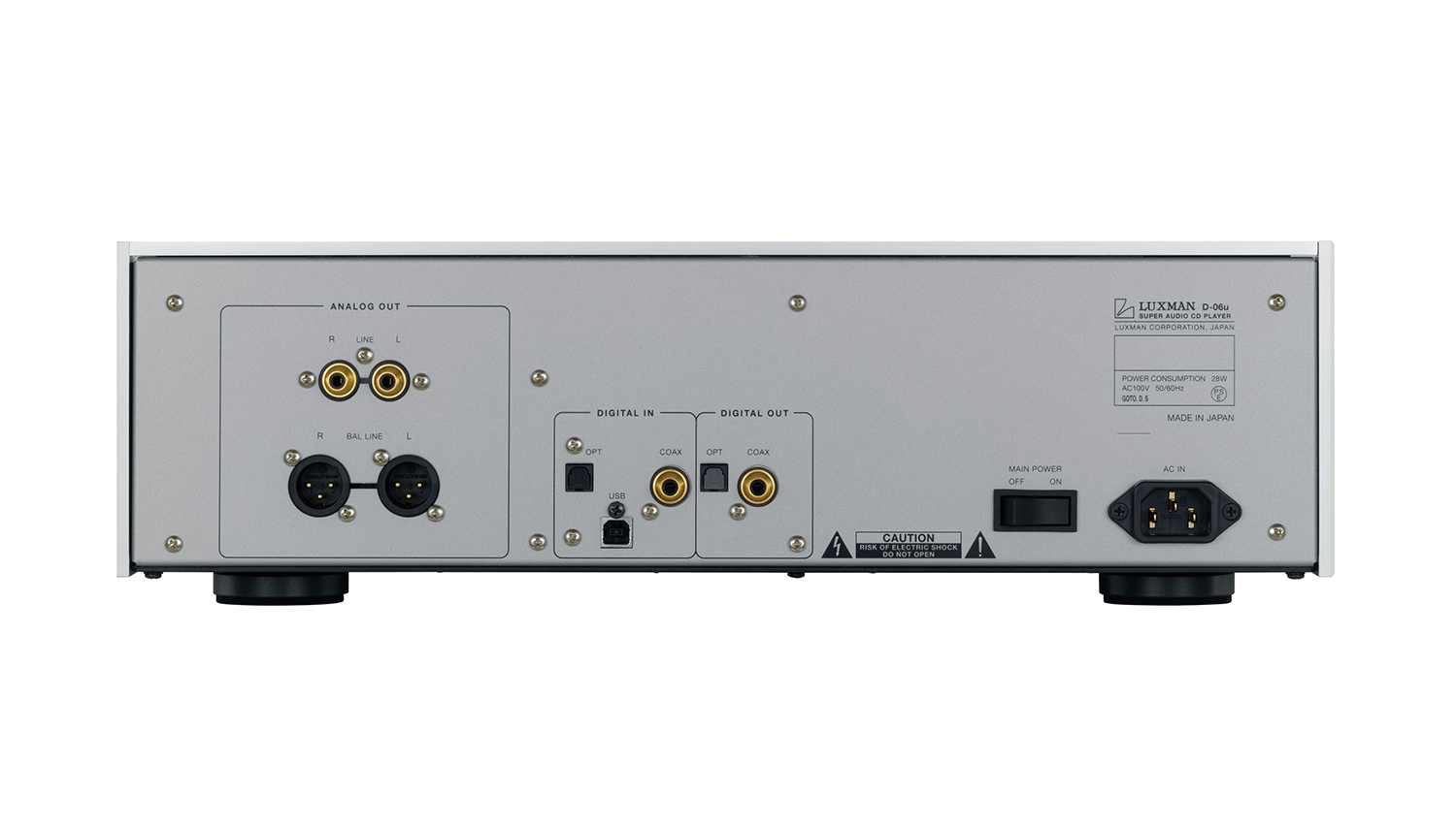 mặt sau Đầu SACD/CD Luxman D-06U