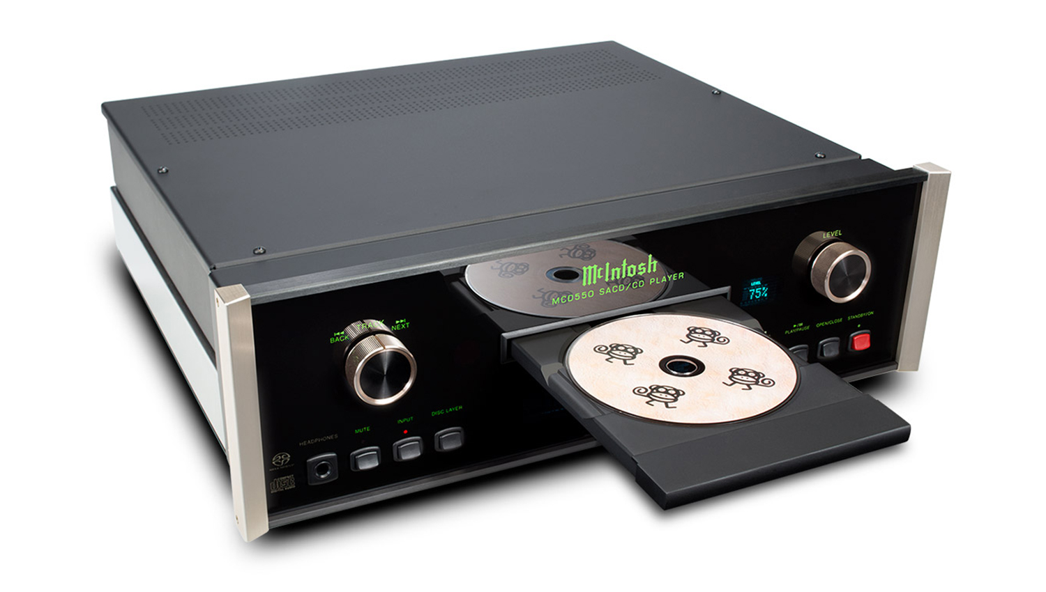Đầu SACD/CD McIntosh MCD550 mở khay đĩa CD