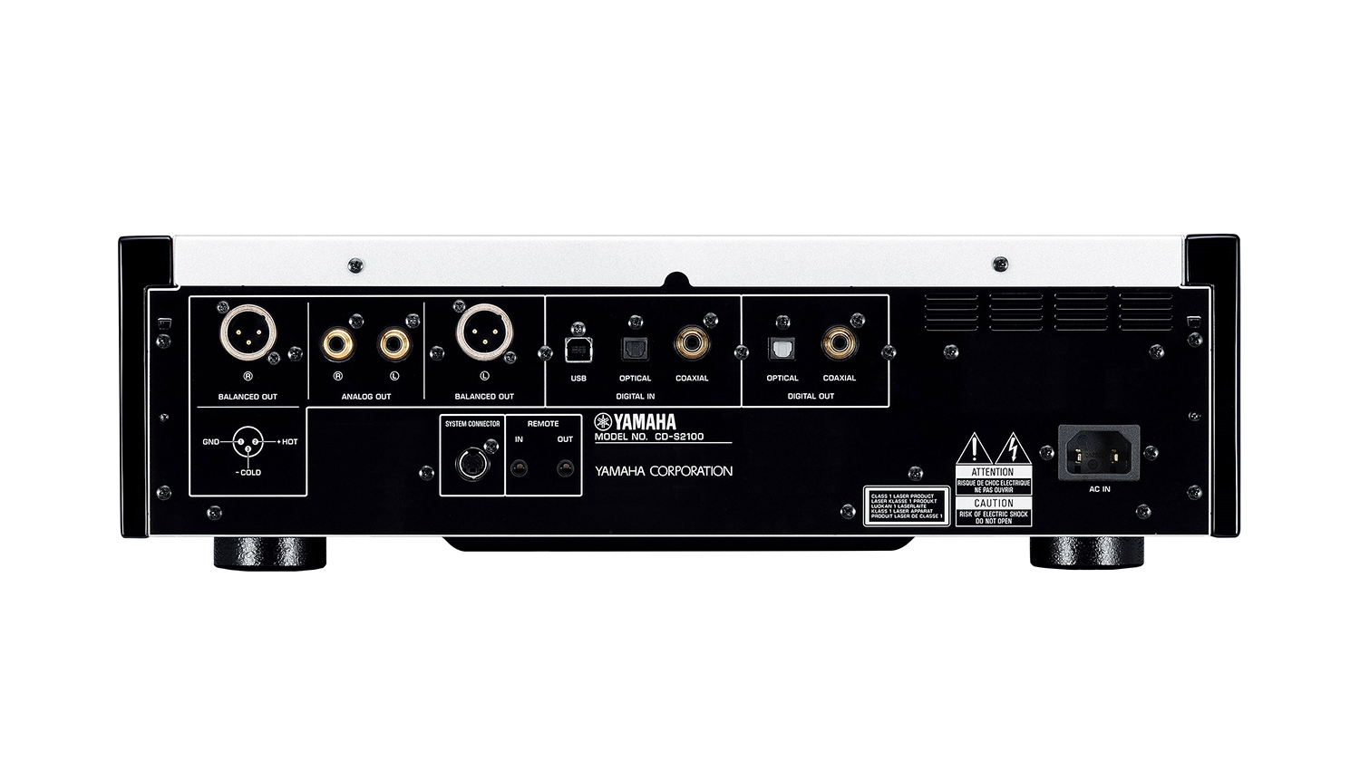 Đầu Yamaha CD-S2100 mặt sau