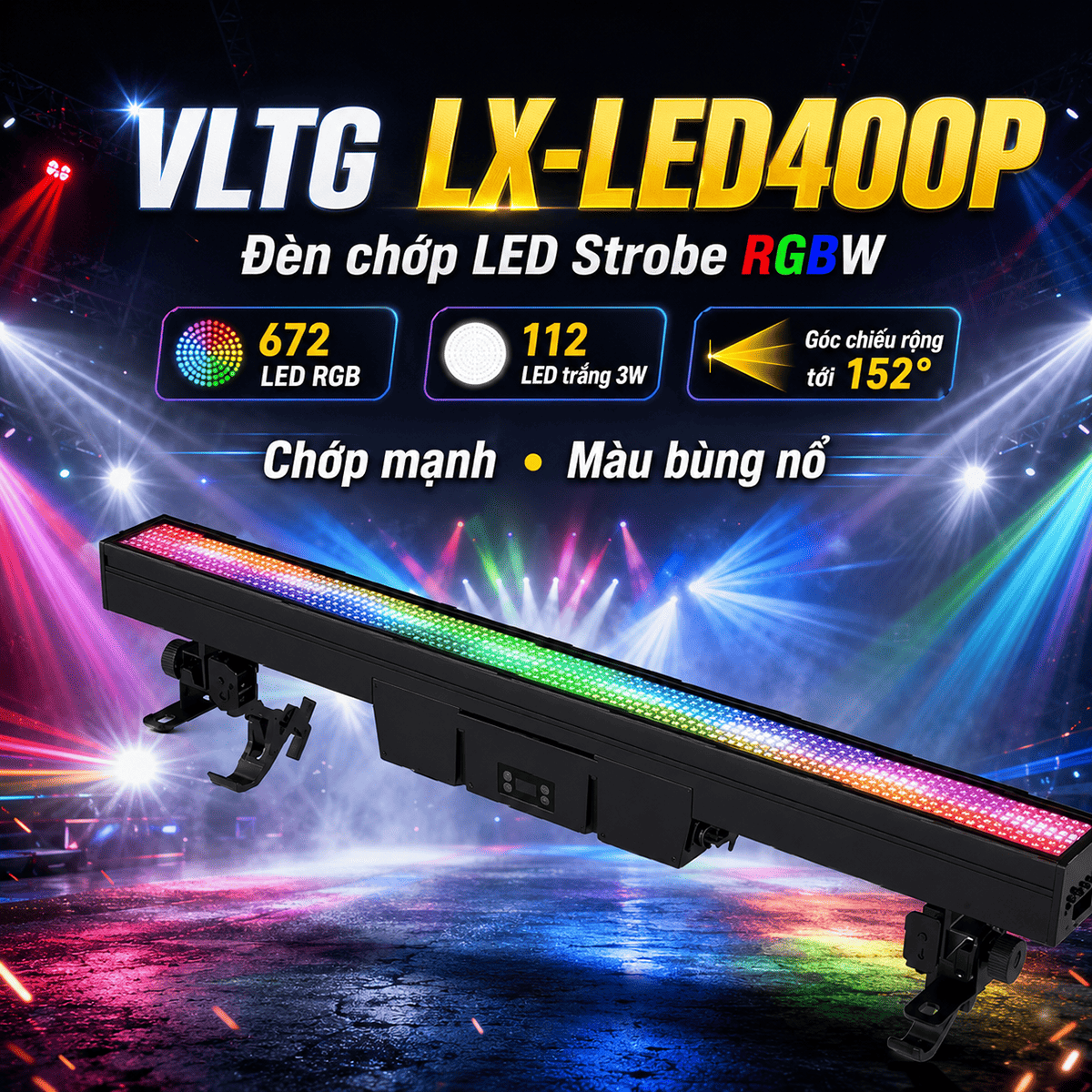Đ&egrave;n chớp LED Strobe Light VLTG LX-LED400P