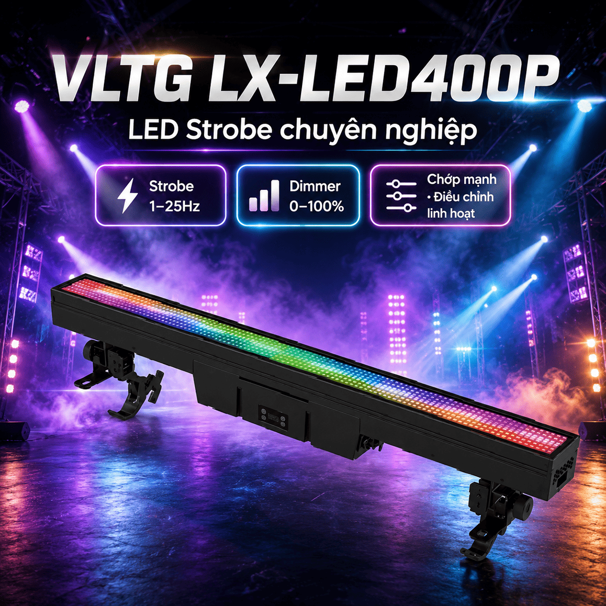 Đ&egrave;n chớp LED Strobe Light VLTG LX-LED400P