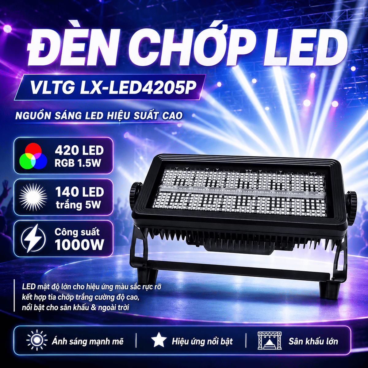 Đ&egrave;n chớp led Strobe Light VLTG LX-LED4205P