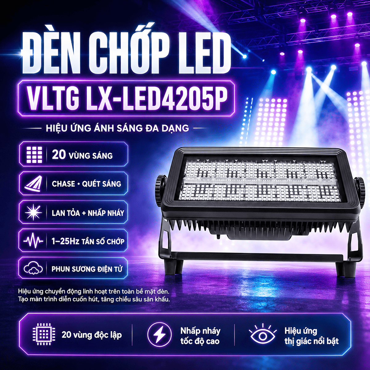 Đ&egrave;n chớp led Strobe Light VLTG LX-LED4205P