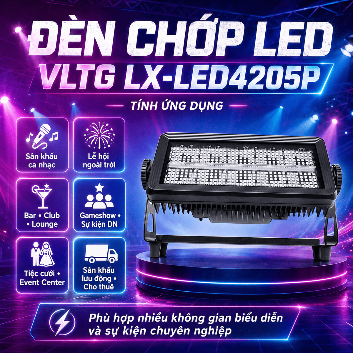 Đ&egrave;n chớp led Strobe Light VLTG LX-LED4205P