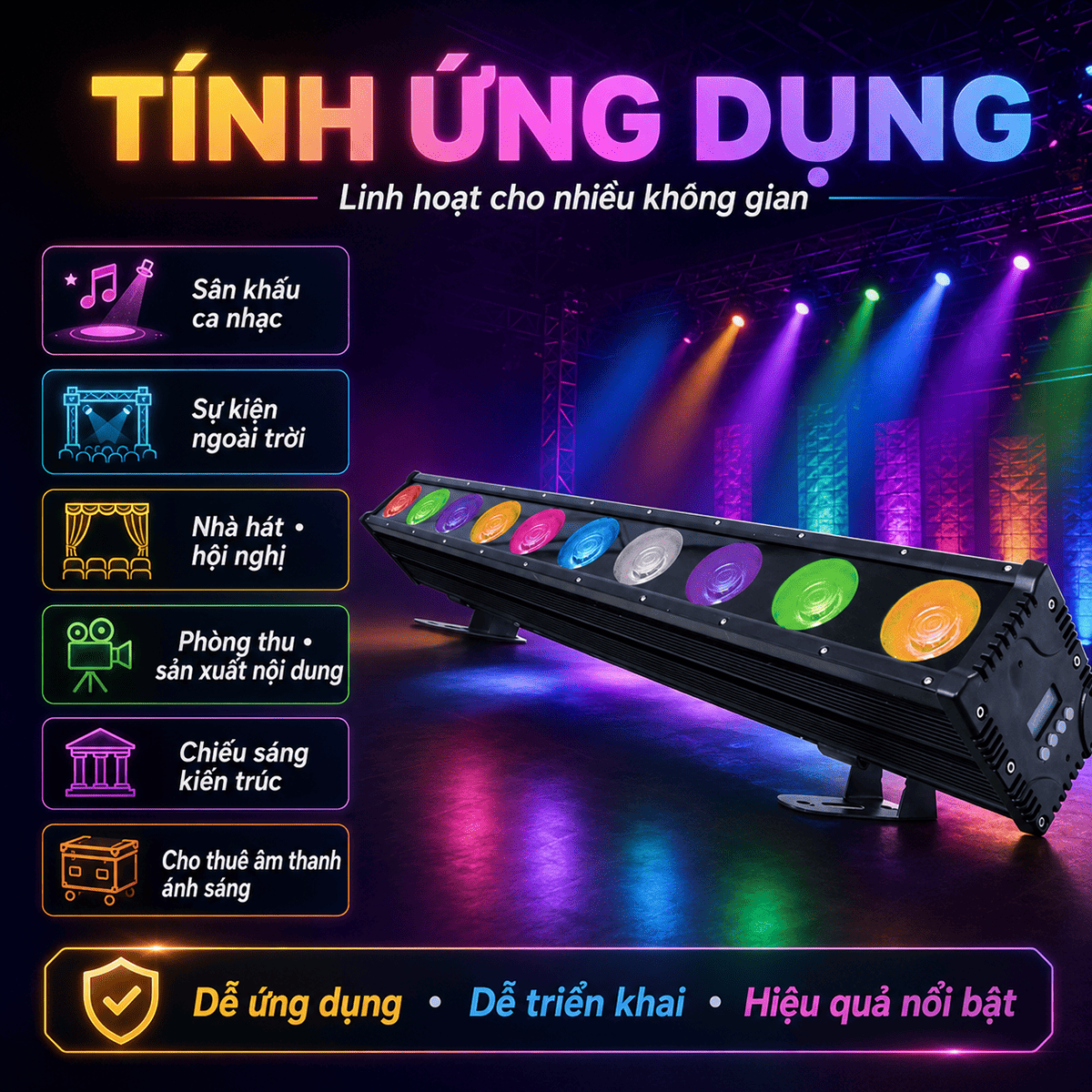 Đ&egrave;n Led COB Pixel Wall Wash VLTG LX-L148