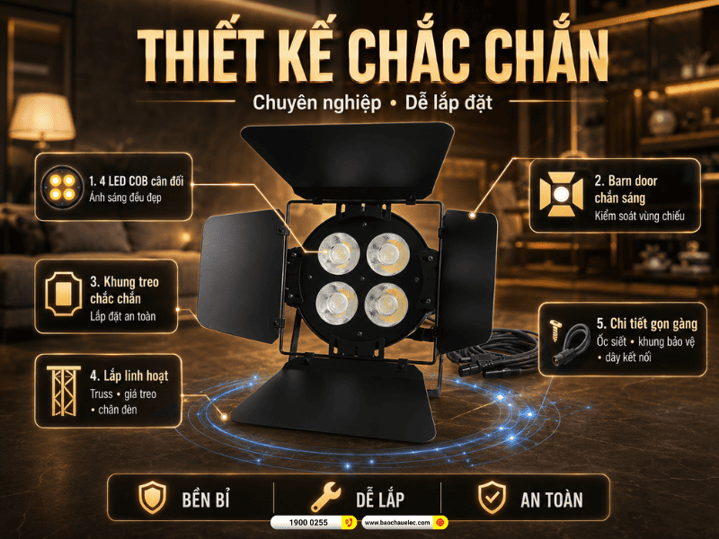 Đ&egrave;n Par Led VLTG LX COB 4x50