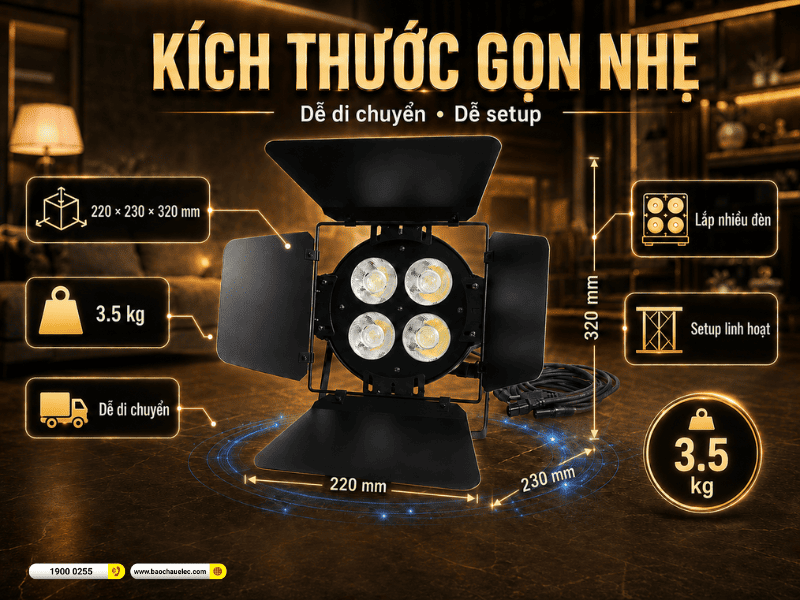 Đ&egrave;n Par Led VLTG LX COB 4x50