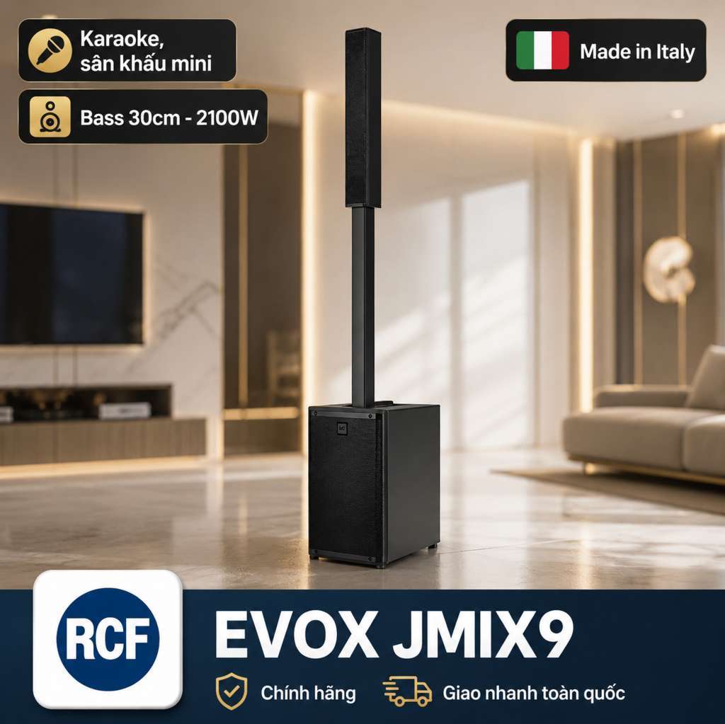 Loa RCF EVOX JMIX9 (Active, 2100W, Class D, SX: ITALY)