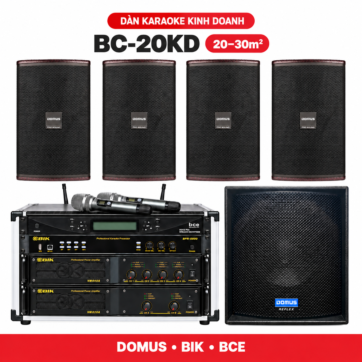 Dàn karaoke BC-20KD – phòng 20–30m²