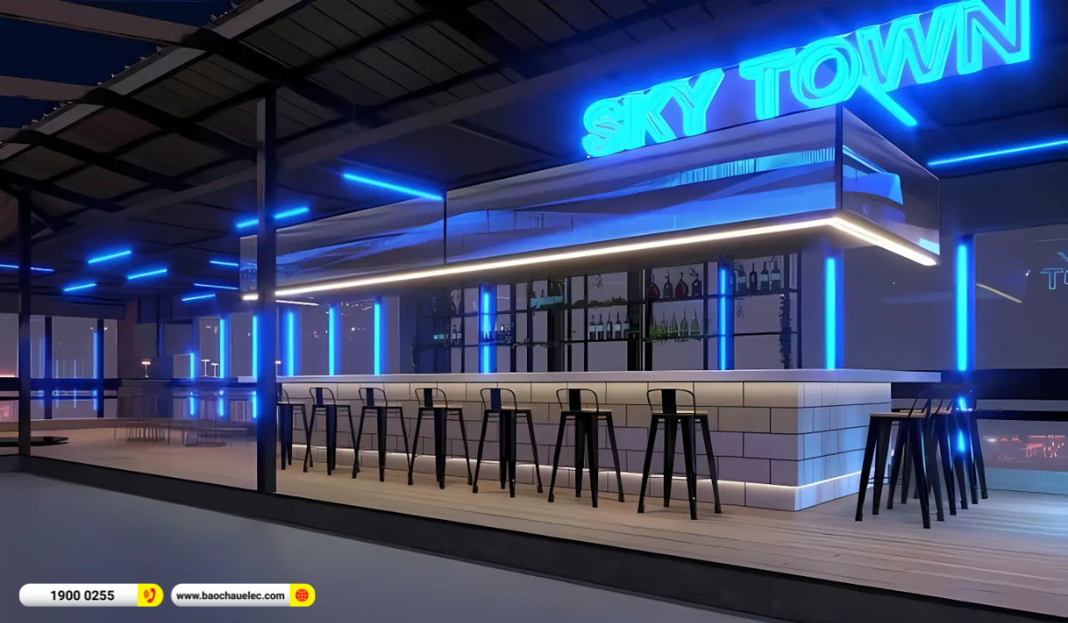 Lắp đặt hệ thống &acirc;m thanh, &aacute;nh s&aacute;ng cho qu&aacute;n Sky Town Lounge