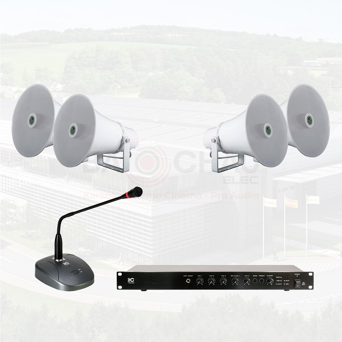 hệ thống âm thanh nhà xưởng 2000m2