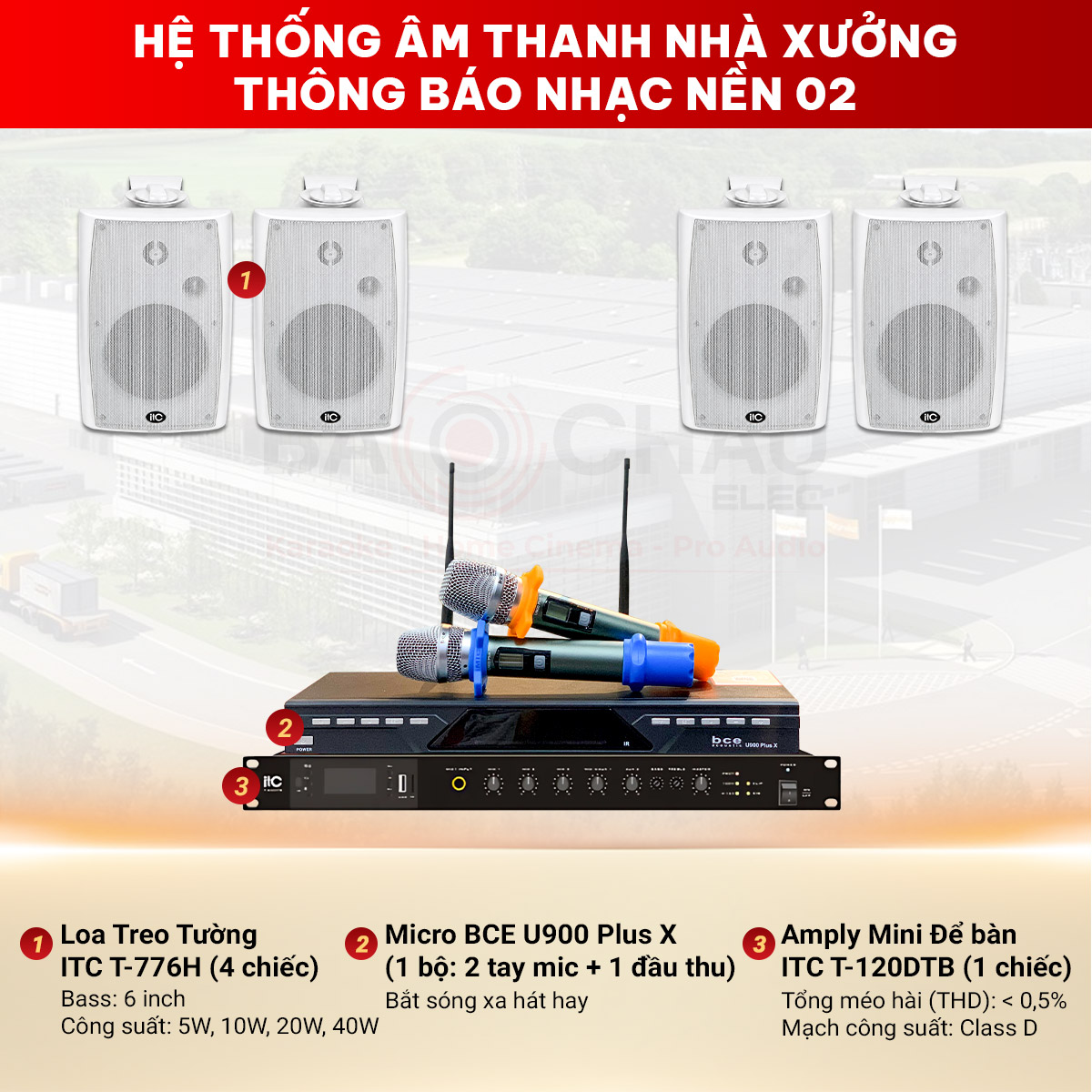 Hệ thống âm thanh nhà xưởng, thông báo nhạc nền 02