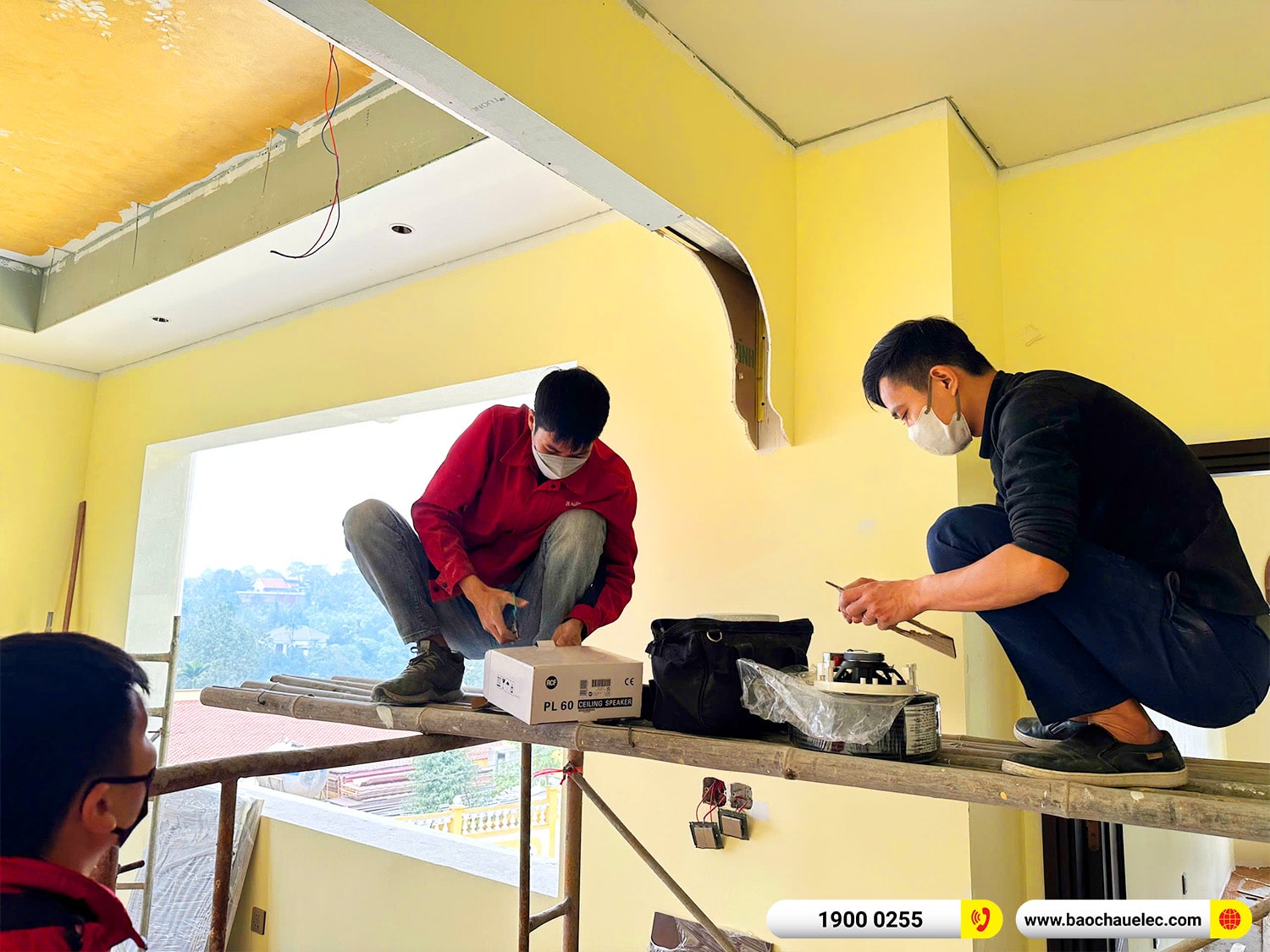 Lắp đặt hệ thống &acirc;m thanh nhạc nền, s&acirc;n vườn RCF cho Biệt thự tại Ba V&igrave; &ndash; H&agrave; Nội