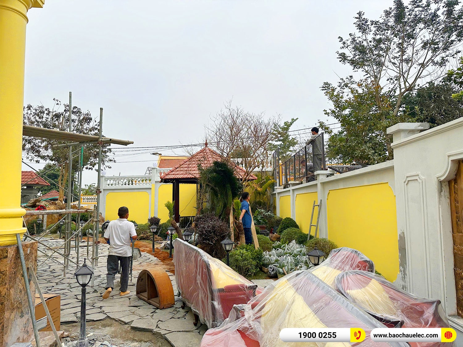 Lắp đặt hệ thống &acirc;m thanh nhạc nền, s&acirc;n vườn RCF cho Biệt thự tại Ba V&igrave; &ndash; H&agrave; Nội 