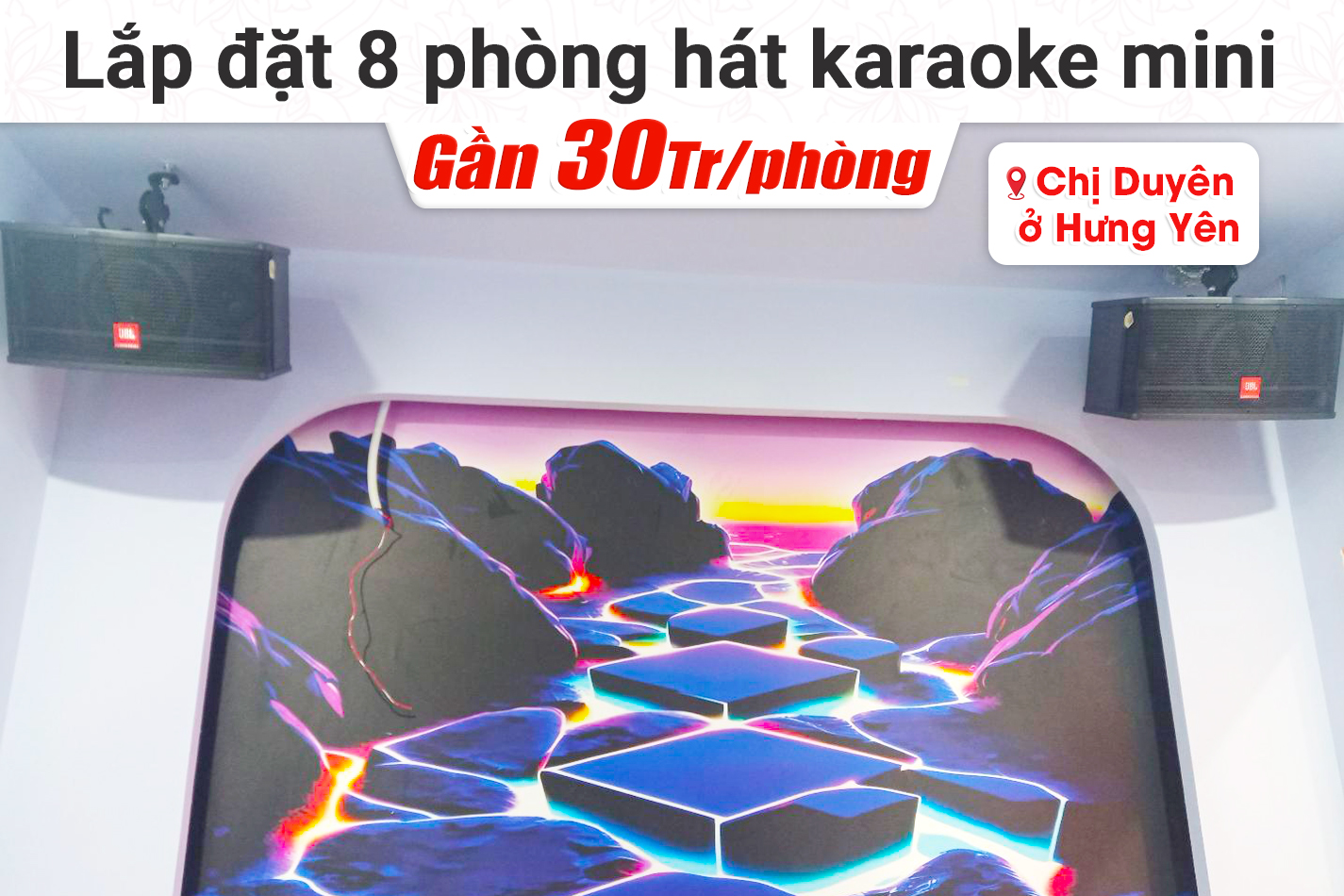 Lắp đặt 8 phòng karaoke box mini cho chị Duyên tại Hưng Yên