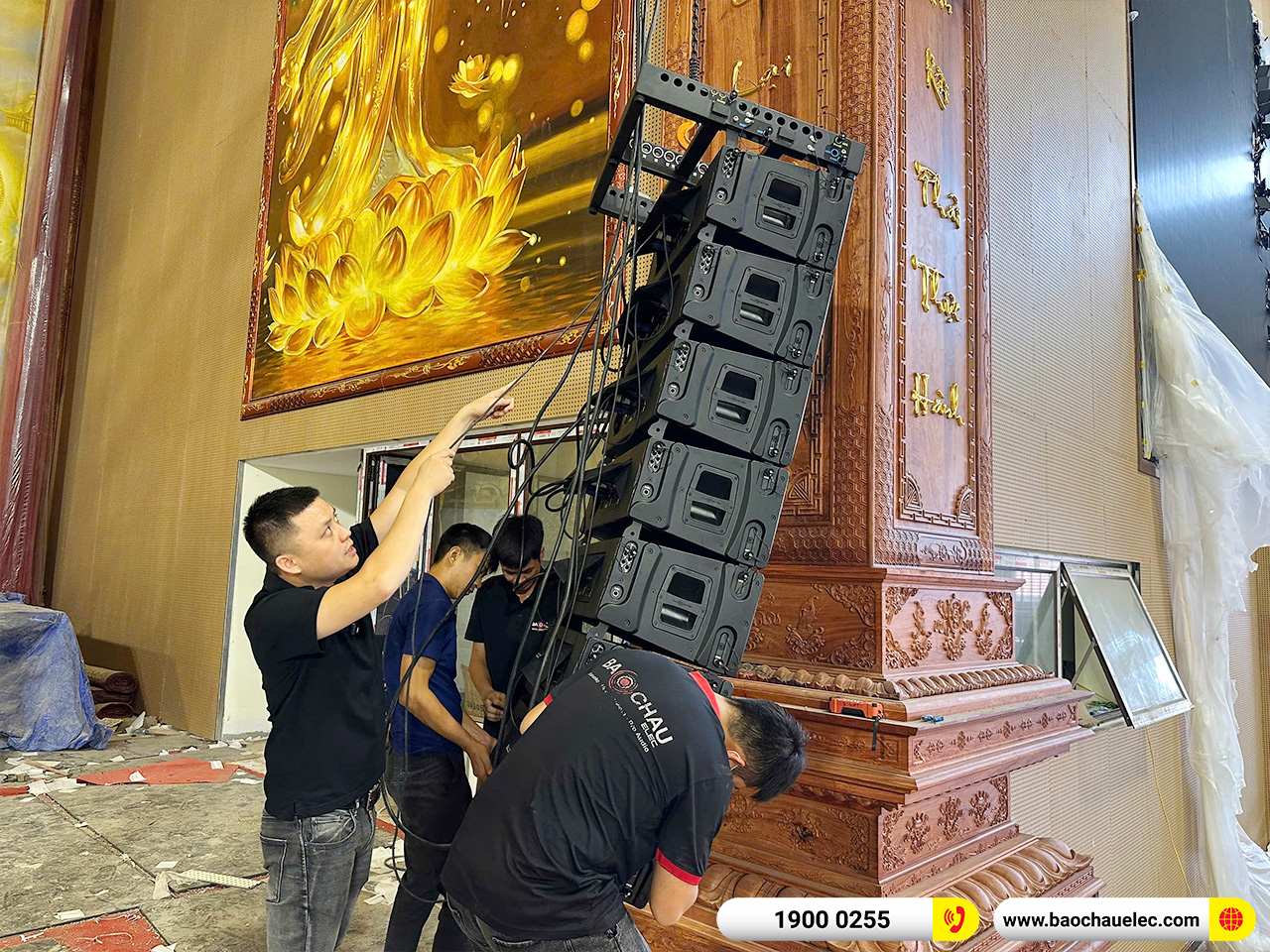 Hệ thống Line Array Audiocenter Avanda 210A hơn 1 tỷ cho Ch&ugrave;a Khai Nguy&ecirc;n tại H&agrave; Nội 