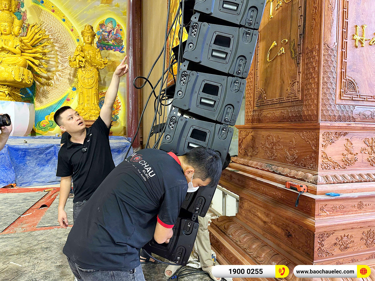 Hệ thống Line Array Audiocenter Avanda 210A hơn 1 tỷ cho Ch&ugrave;a Khai Nguy&ecirc;n tại H&agrave; Nội 
