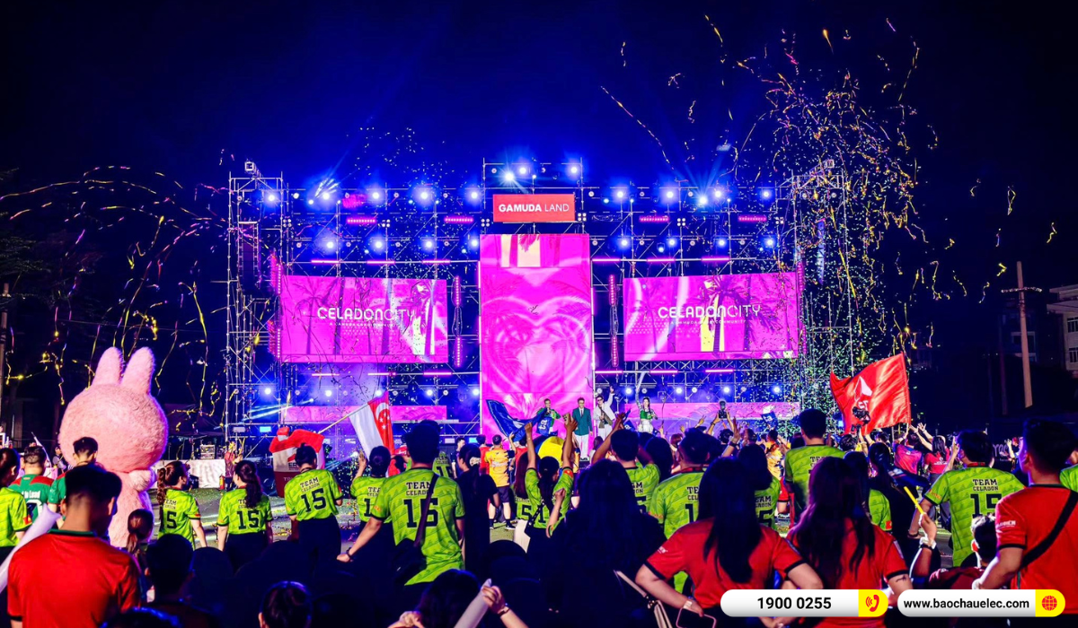 Lắp đặt hệ thống line Array dBTchnologies Vio L1610 cho sự kiện Celadon City By Gamuda Land