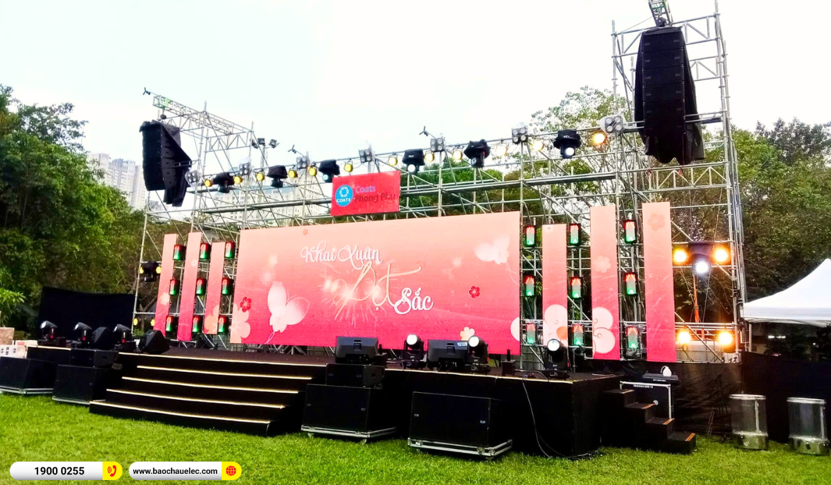 Hệ thống line Array dBTchnologies Vio L1610 cho sự kiện Khai Xu&acirc;n Dệt Sắc tại C&ocirc;ng ty Dệt May Coats Phong Ph&uacute;