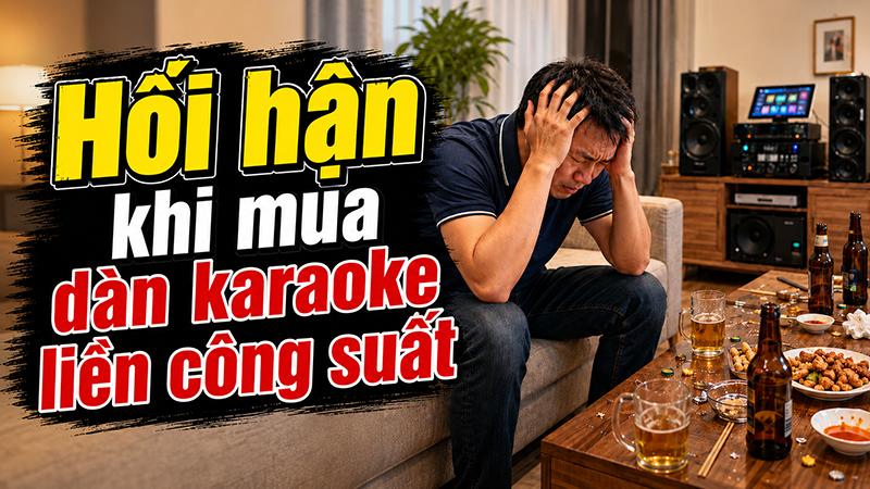 Hối hận khi mua d&agrave;n karaoke liền c&ocirc;ng suất 