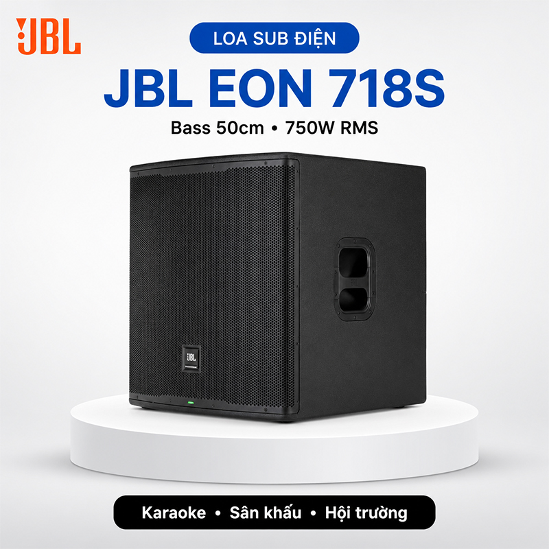Loa Sub Điện JBL Eon 718S (bass 50cm, 750W/1500W) 