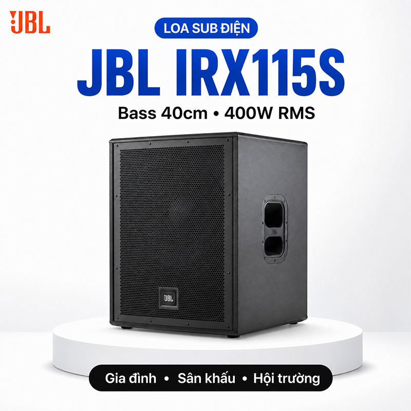 Loa sub điện JBL IRX115S (bass 40, 400W/1300W)