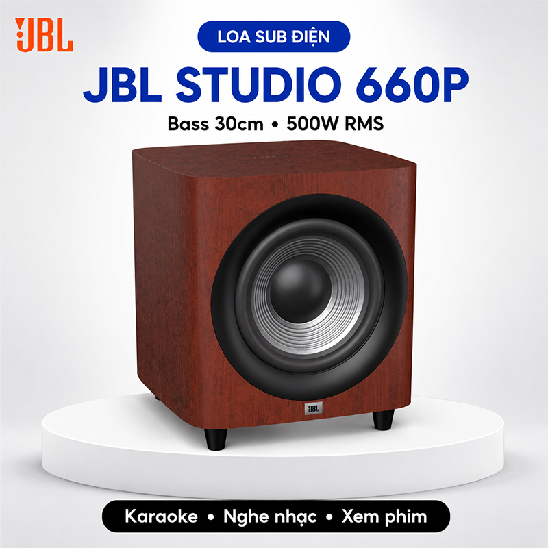 Loa sub điện JBL Studio 660P (Made in Indonesia)