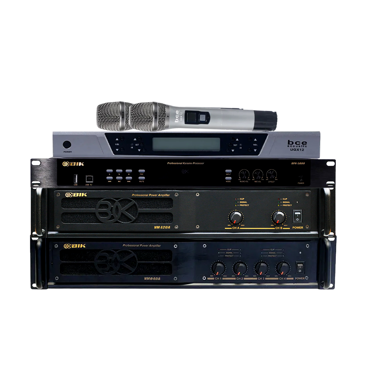 Dàn karaoke kinh doanh BC-27KD (30m2) (Domus DP6212 MAX, BIK VM 840A, BIK VM 820A, BIK BPR-5800, RXW 18C, BCE UGX12) - Hình 7